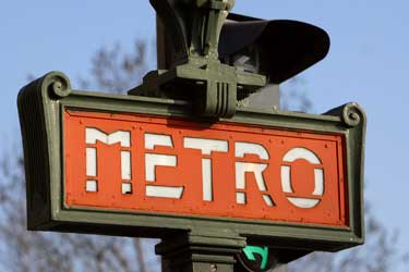 Transfer Sign Metro RER Train & Metro: